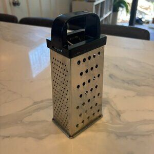 Metal Box Grater with Plastic Holder